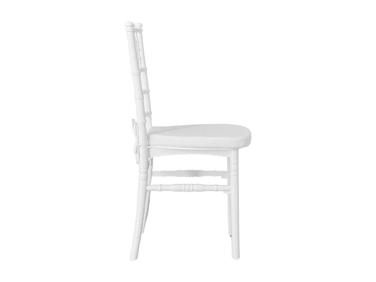 Chaise Chiavari blanche modèle renforcé avec coussin antidérapant innovant