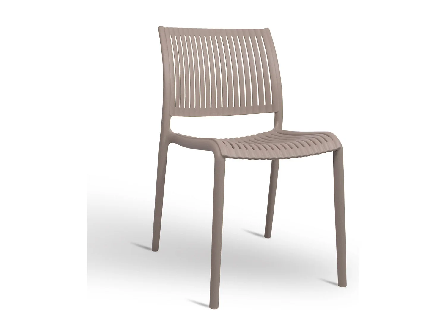 Sedia Aurora da esterno in plastica colore grigio chiaro modello comfort