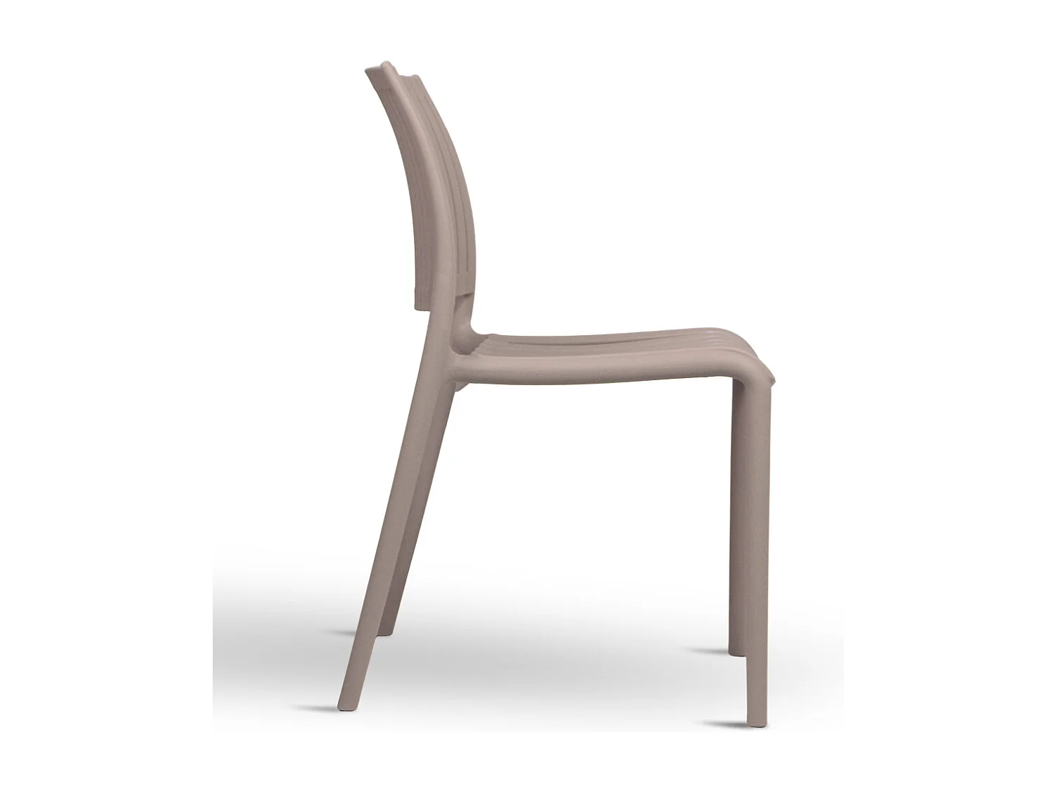 Sedia Aurora da esterno in plastica colore grigio chiaro modello comfort