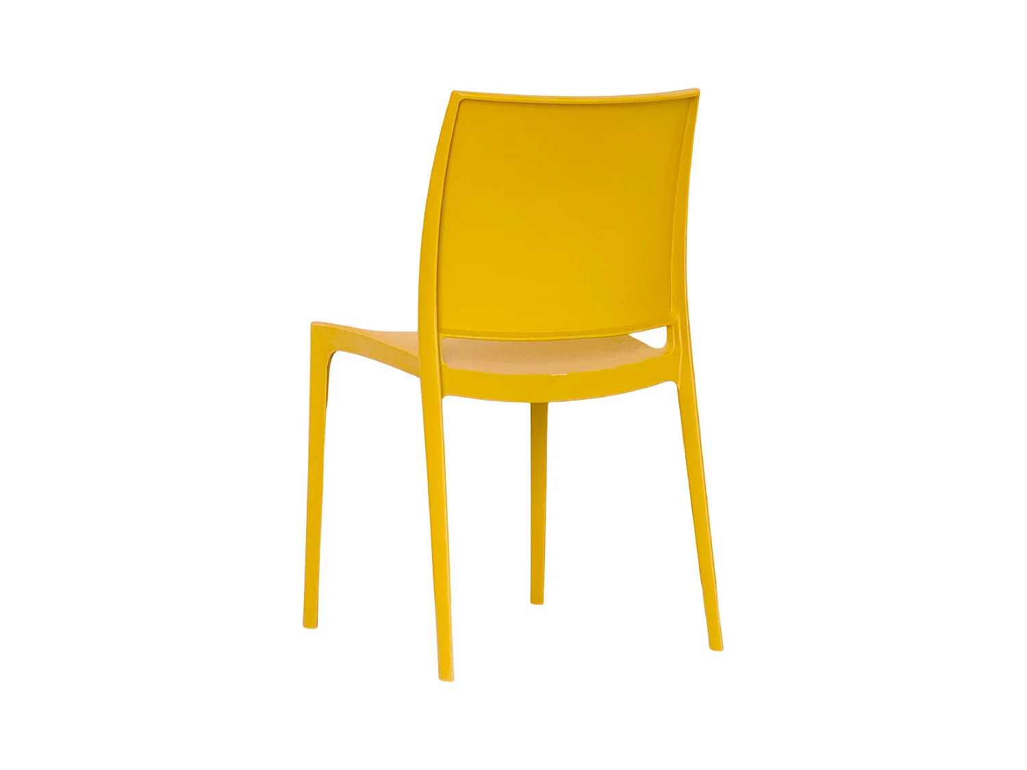 Chaise de salle à manger Altea en plastique couleur jaune moutarde modèle confort