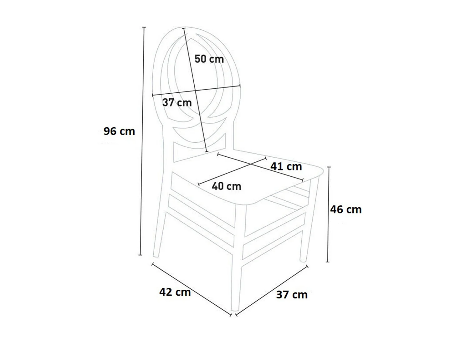 Chaise blanche avec nouveau coussin en simili cuir Phoenix en plastique monobloc