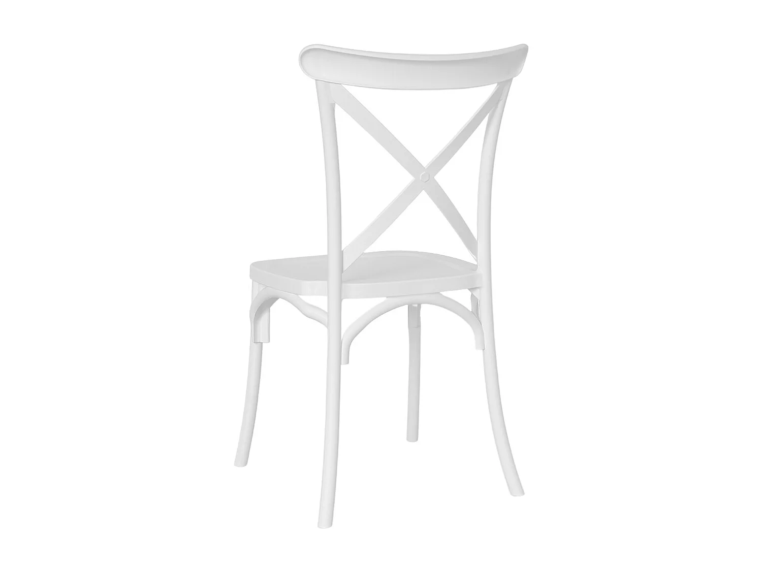 Silla apilable Sprint en forma de cruz de polipropileno blanco x6