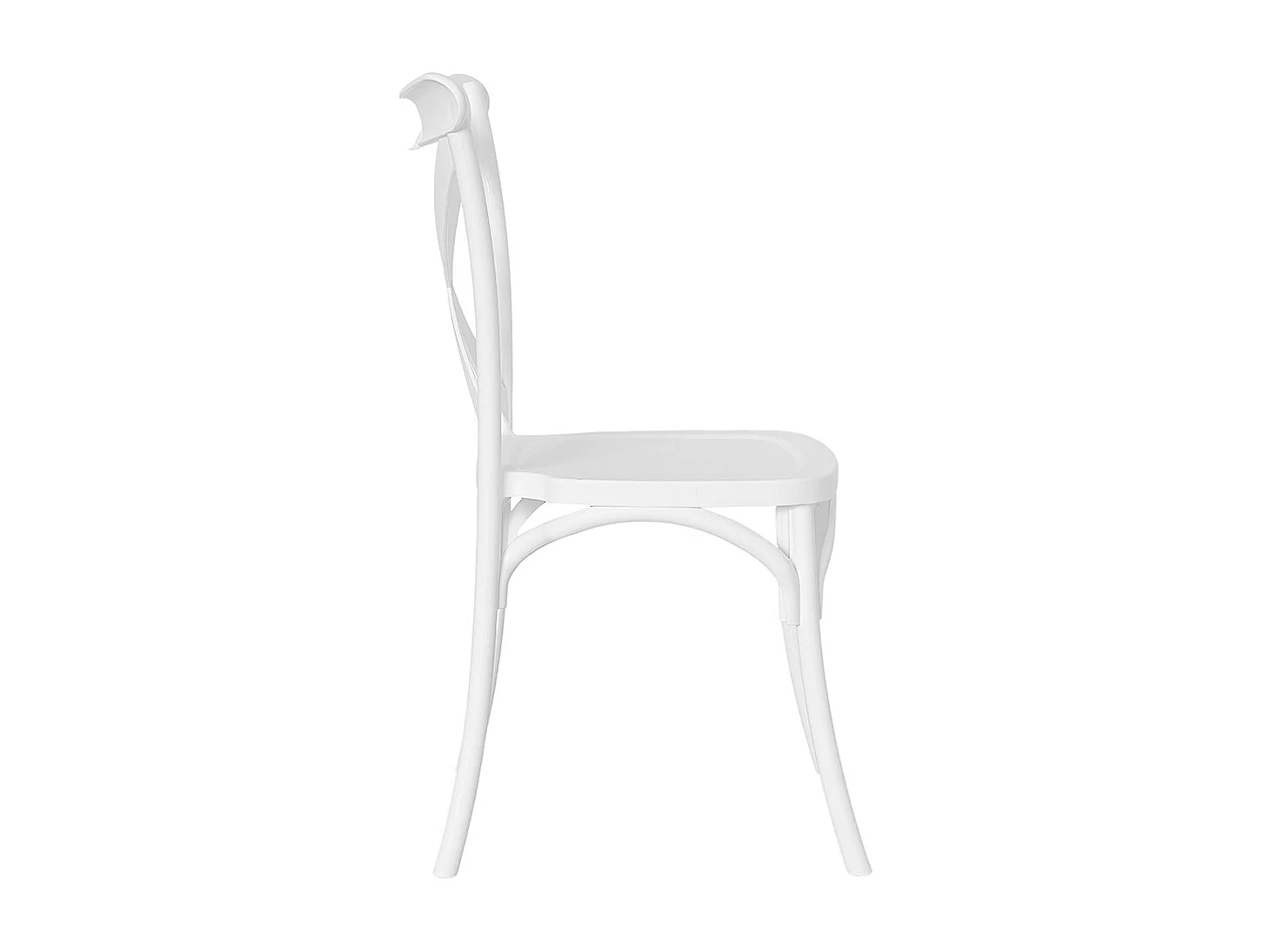 Silla apilable Sprint en forma de cruz de polipropileno blanco x6