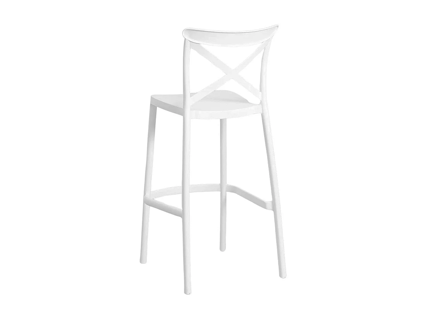 Tabouret de bar haut en plastique polypropylène blanc sprint h 75 cm