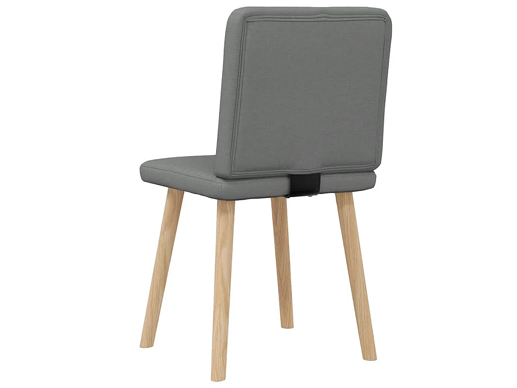 Sedie da Pranzo 2 pz Grigio Scuro in Tessuto
