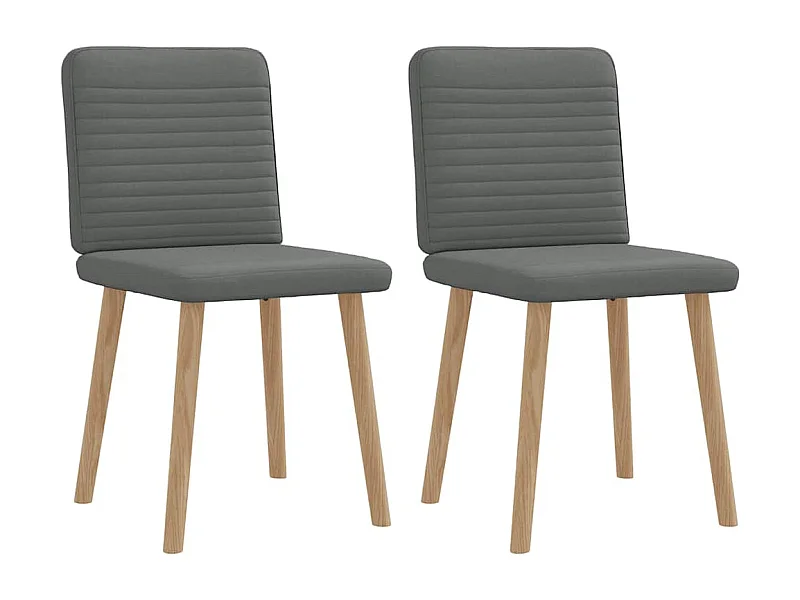 Sillas de comedor 2 unidades tela gris oscuro