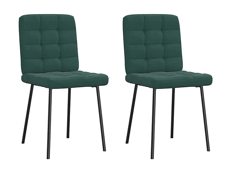 Eetkamerstoelen 2 st fluweel donkergroen