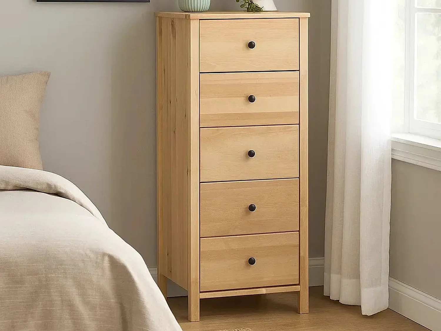 Commode Prestige I en bois, coloris chêne