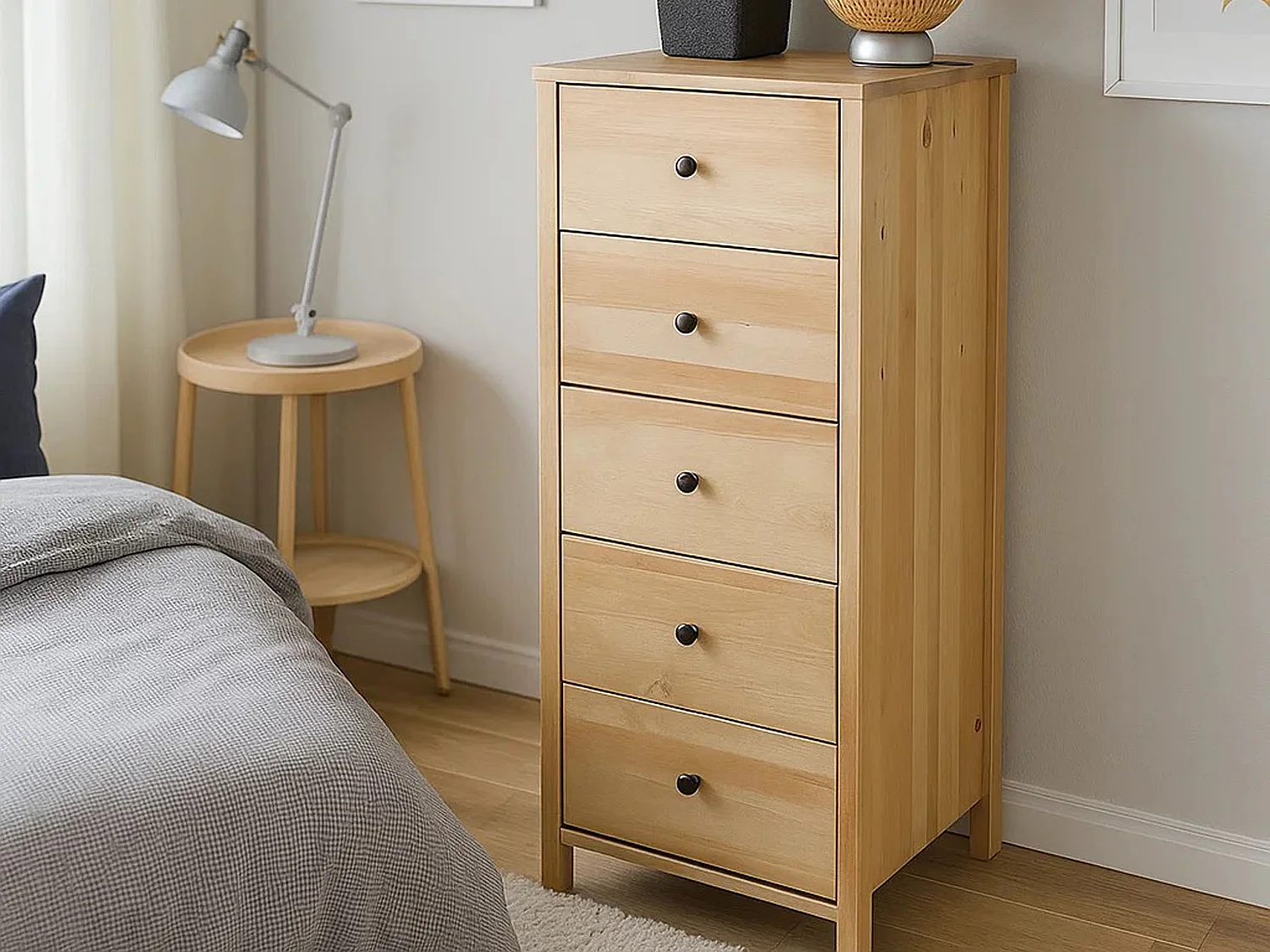 Commode Prestige I en bois, coloris chêne