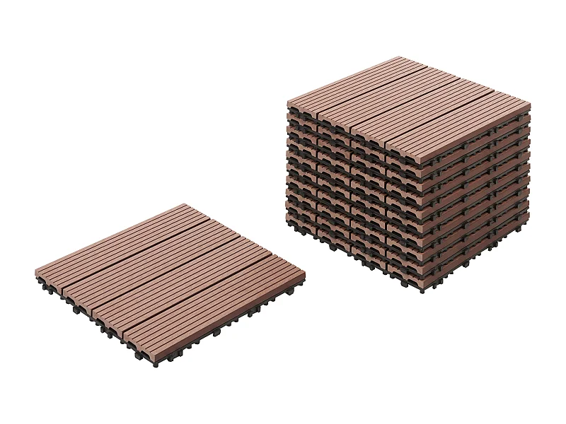 Caillebotis ATELETA Composite bois-plastique (WPC) Marron