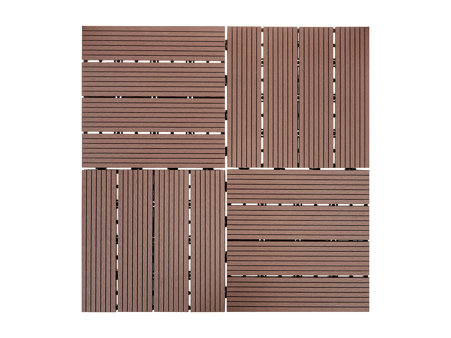 Caillebotis ATELETA Composite bois-plastique (WPC) Marron