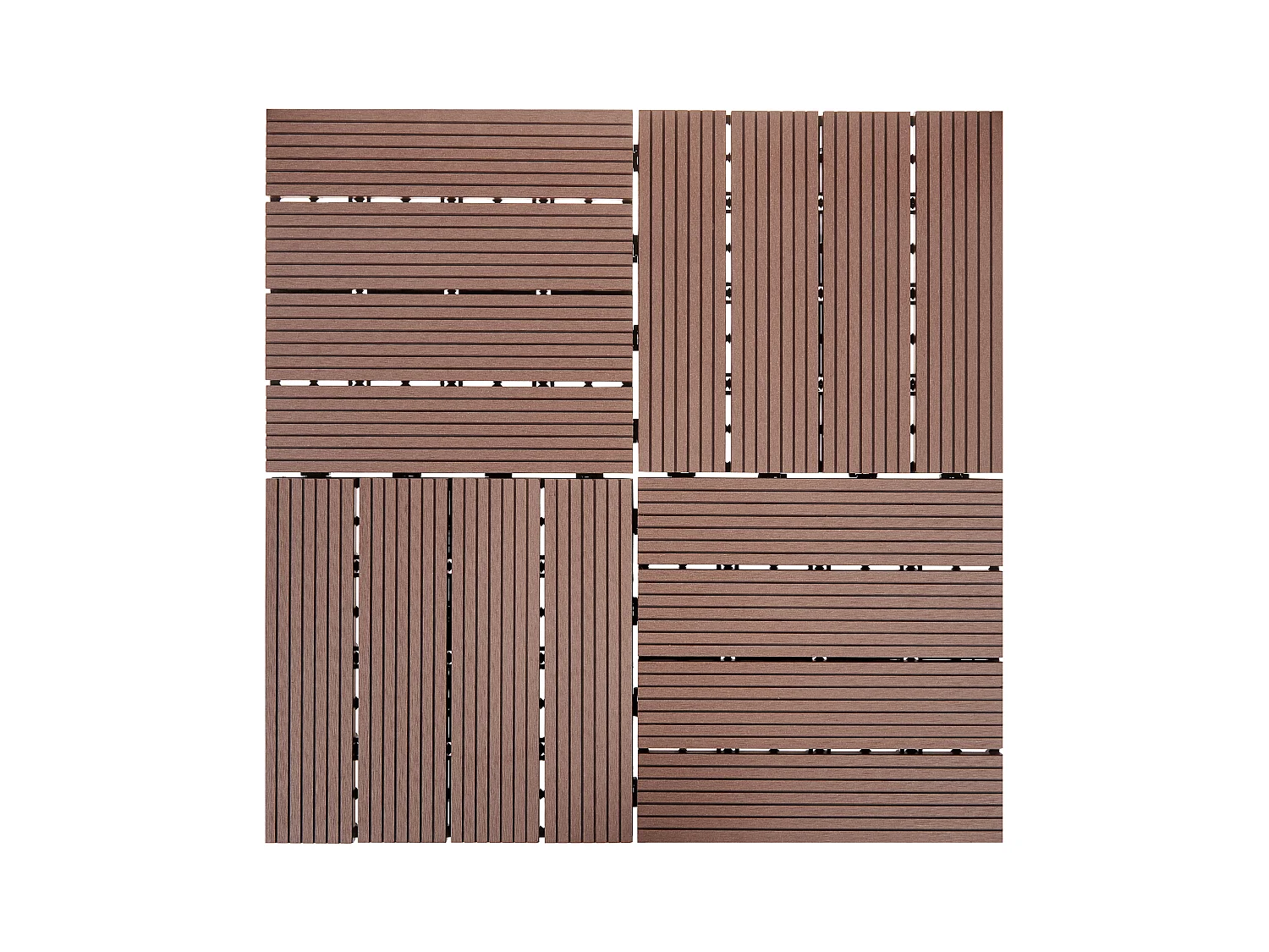 Suelo de exterior ATELETA Compuesto de madera y plástico (WPC) Marrón