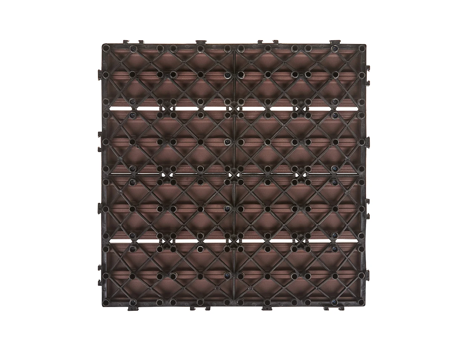 Suelo de exterior ATELETA Compuesto de madera y plástico (WPC) Marrón