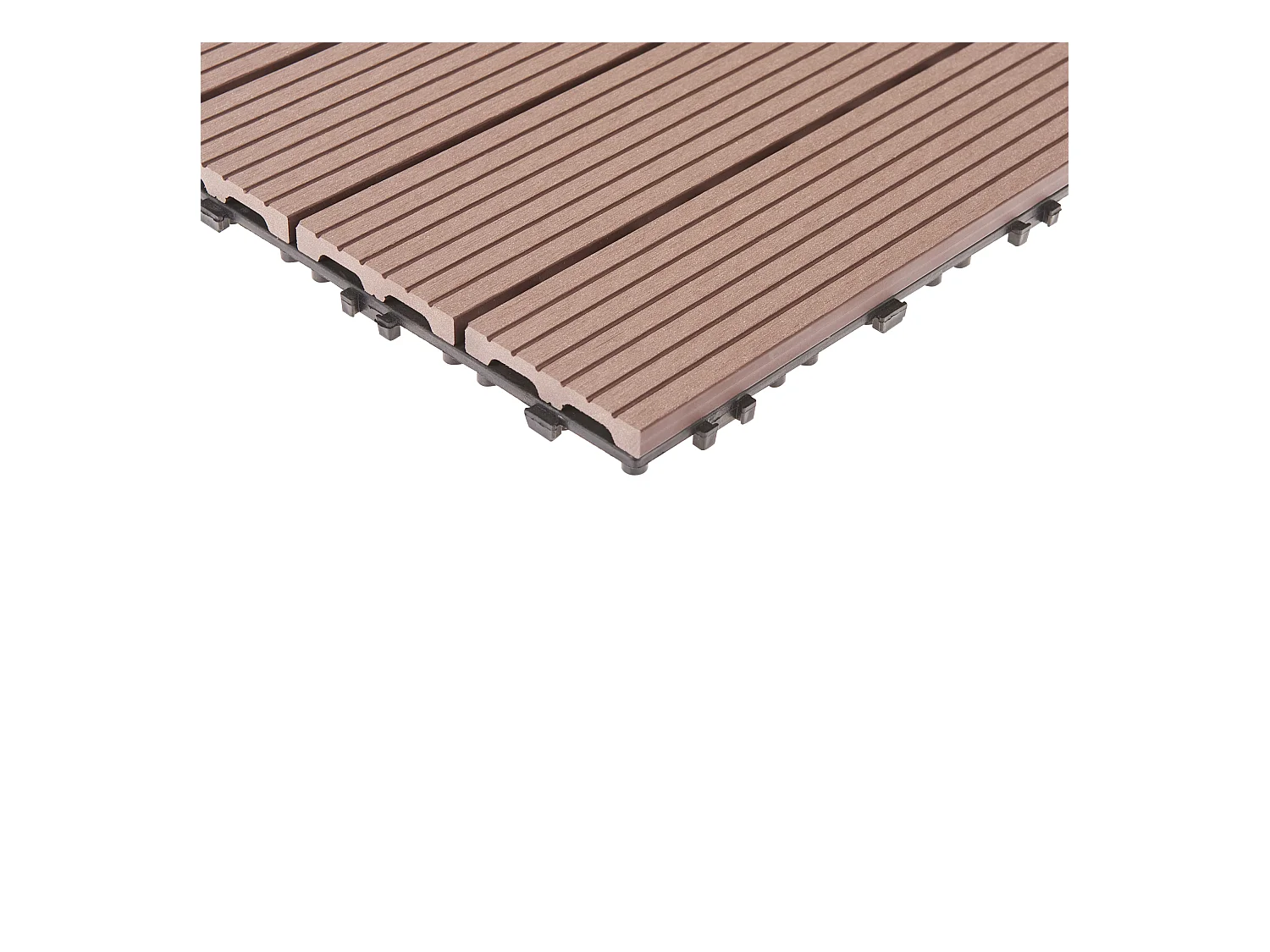 Suelo de exterior ATELETA Compuesto de madera y plástico (WPC) Marrón