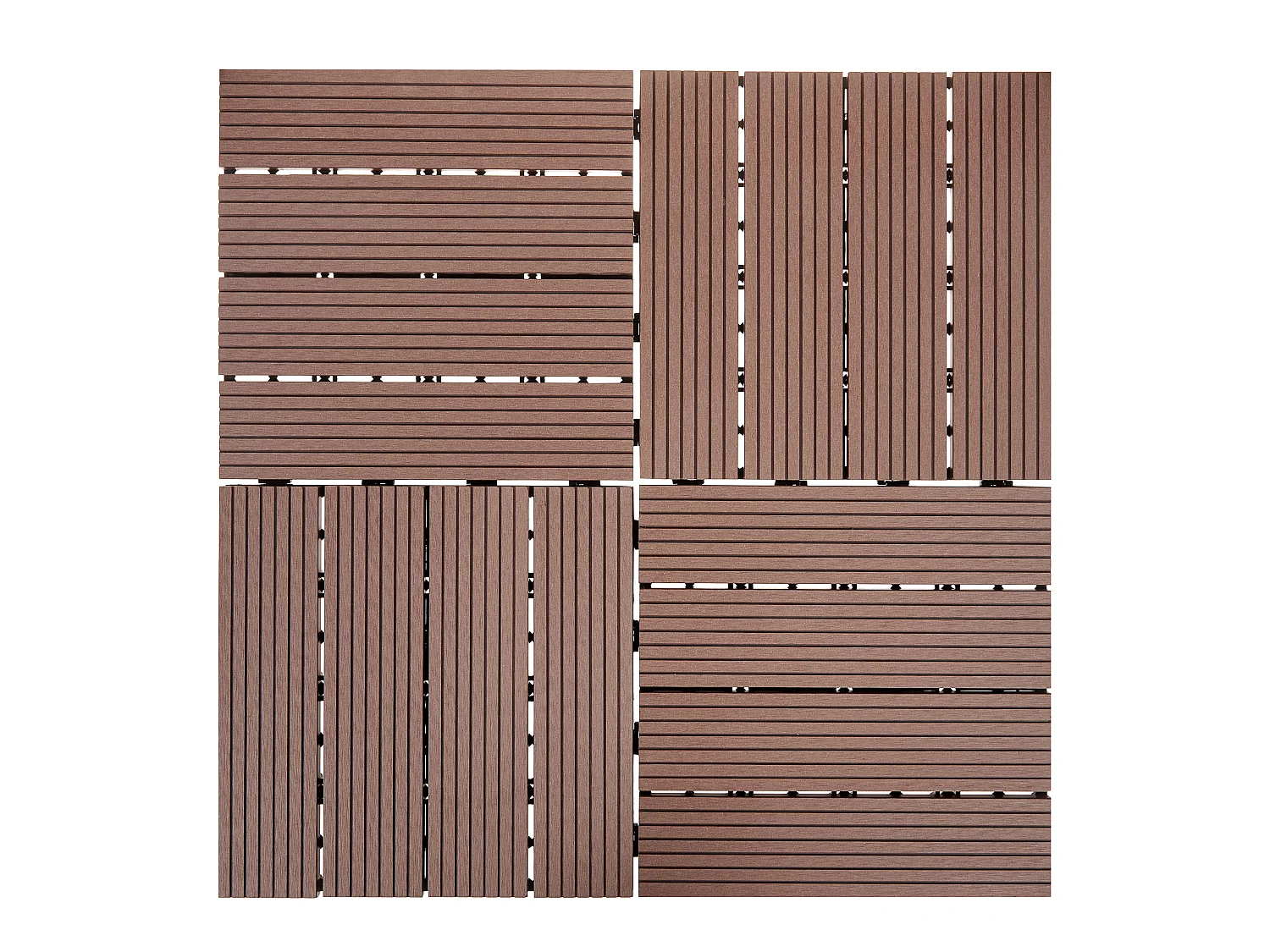 Outdoor Flooring ATELETA Wood-Plastic Composite (WPC) Brown