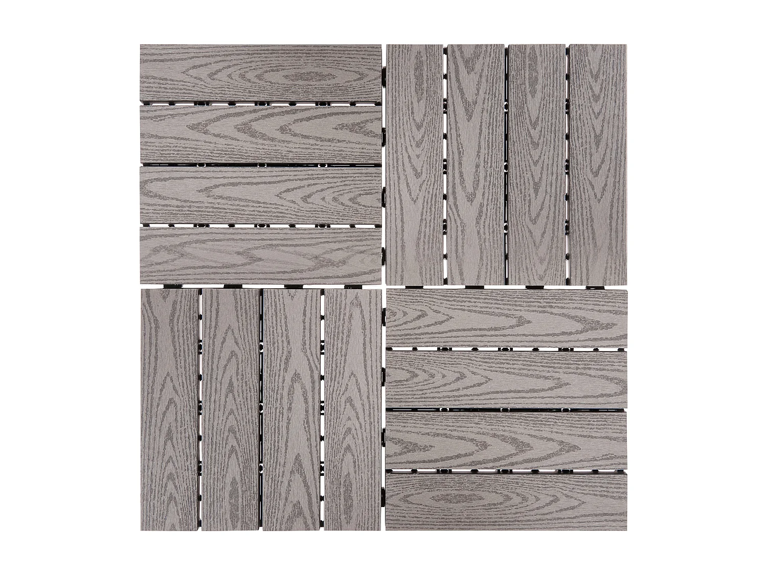 Caillebotis ATESSA Composite bois-plastique (WPC) Gris