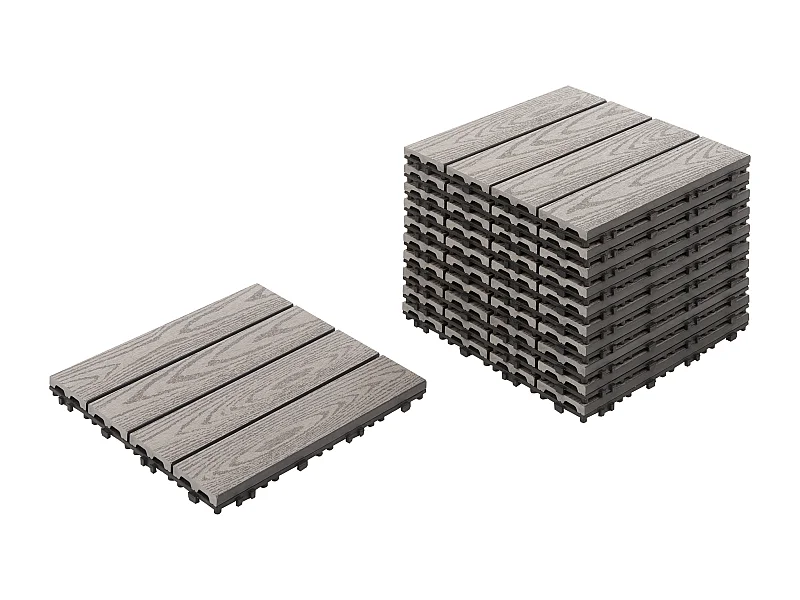 Caillebotis ATESSA Composite bois-plastique (WPC) Gris