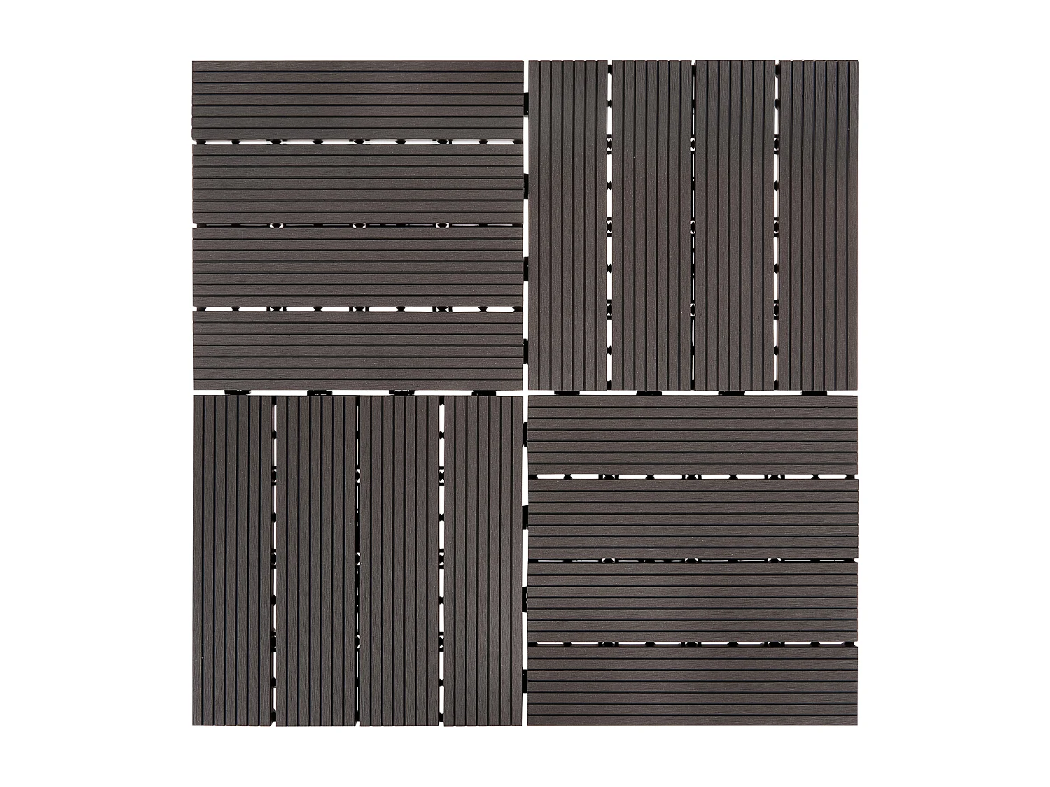 Caillebotis ATELETA Composite bois-plastique (WPC) Gris graphite