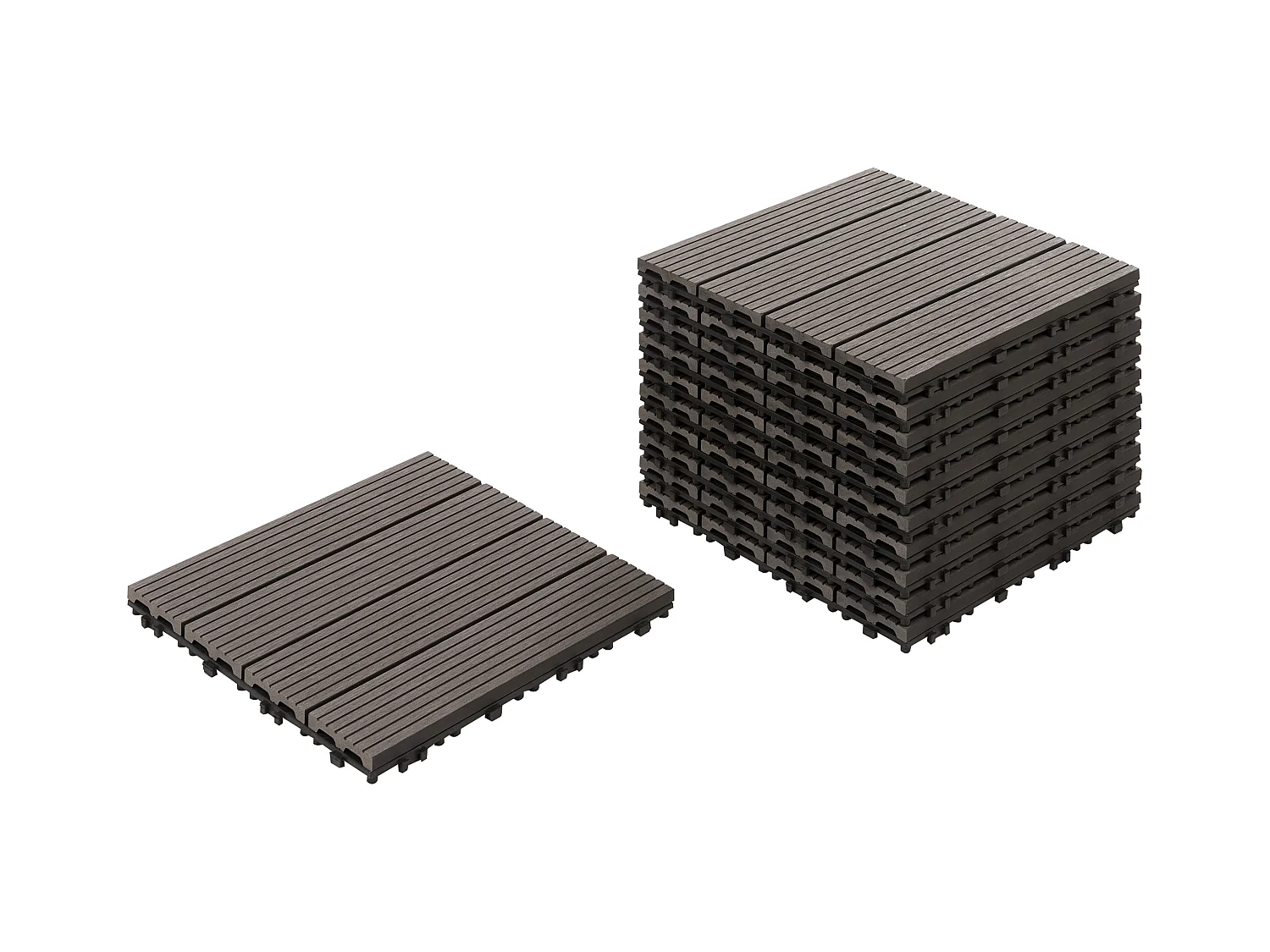 Caillebotis ATELETA Composite bois-plastique (WPC) Gris graphite