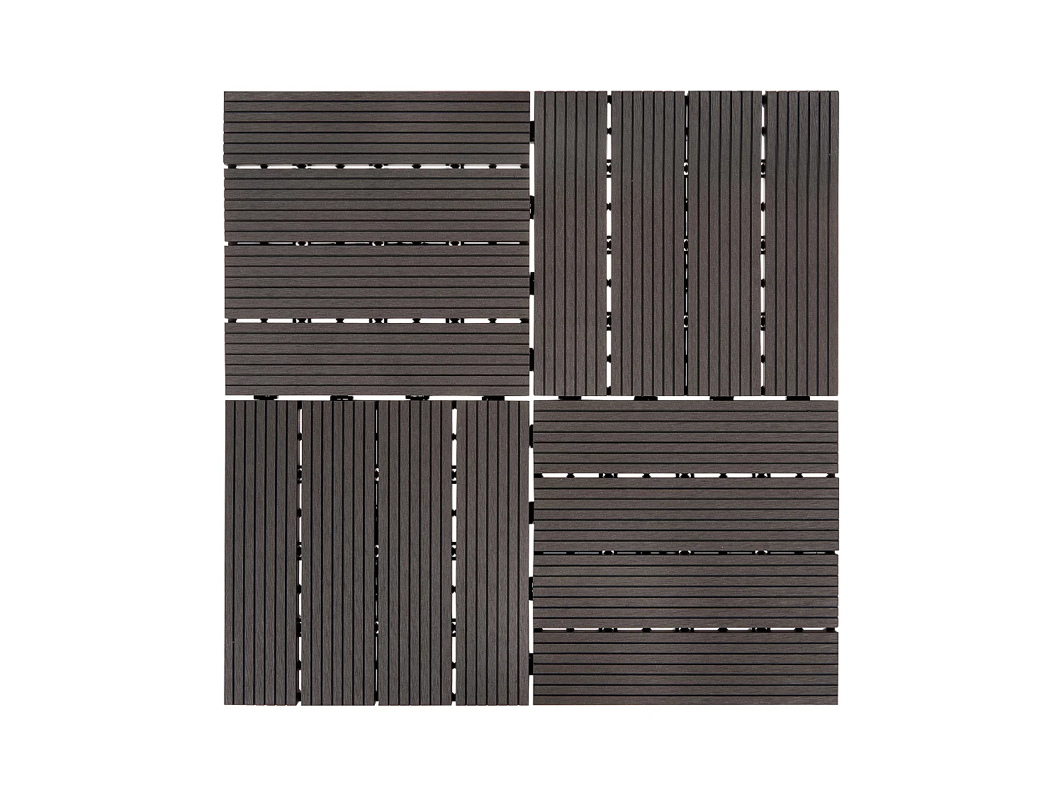 Suelo de exterior ATELETA Compuesto de madera y plástico (WPC) Grafito