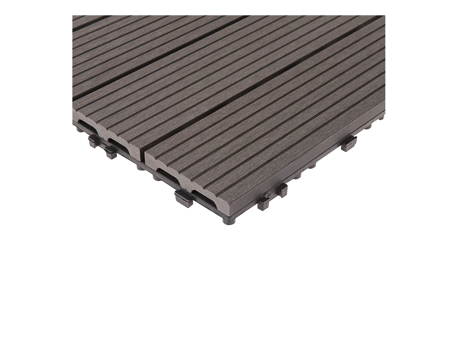 Suelo de exterior ATELETA Compuesto de madera y plástico (WPC) Grafito