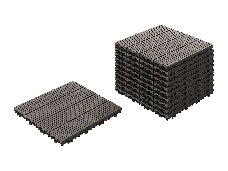 Caillebotis ATELETA Composite bois-plastique (WPC) Gris graphite