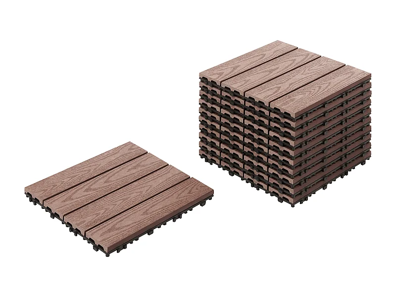 Caillebotis ATESSA Composite bois-plastique (WPC) Marron