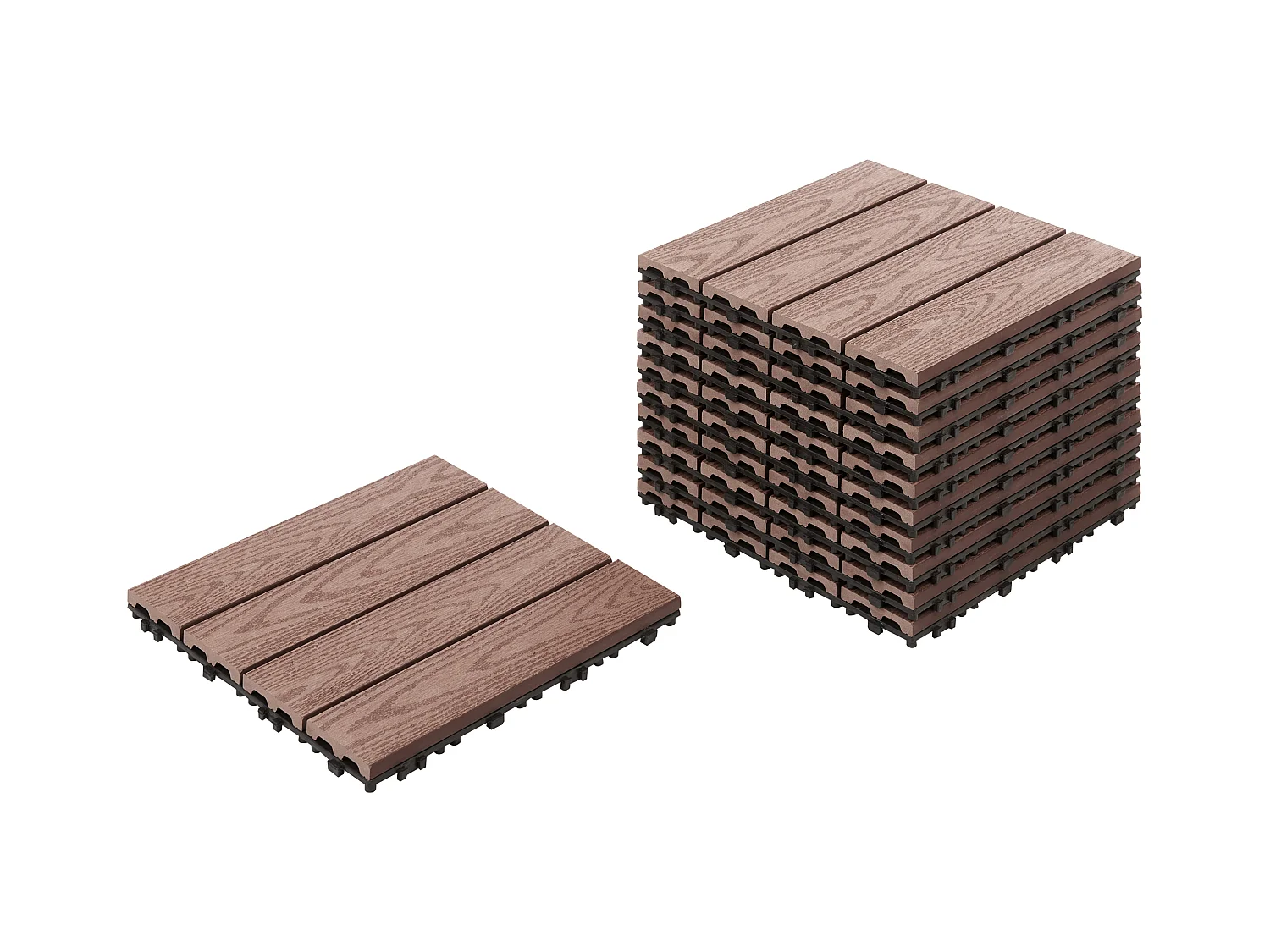 Caillebotis ATESSA Composite bois-plastique (WPC) Marron