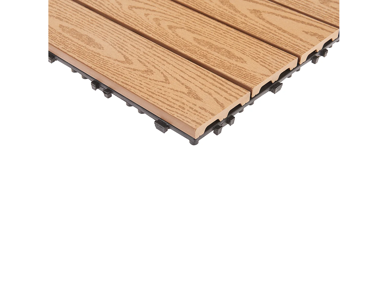 Suelo de exterior ATESSA Compuesto de madera y plástico (WPC) Marrón claro