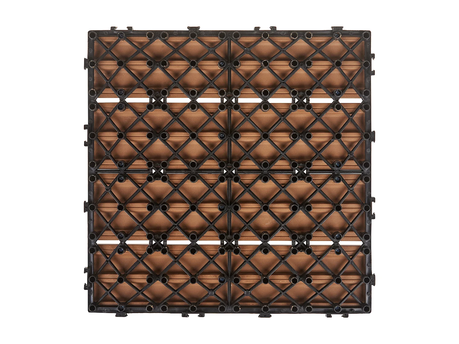 Caillebotis ATESSA Composite bois-plastique (WPC) Marron clair