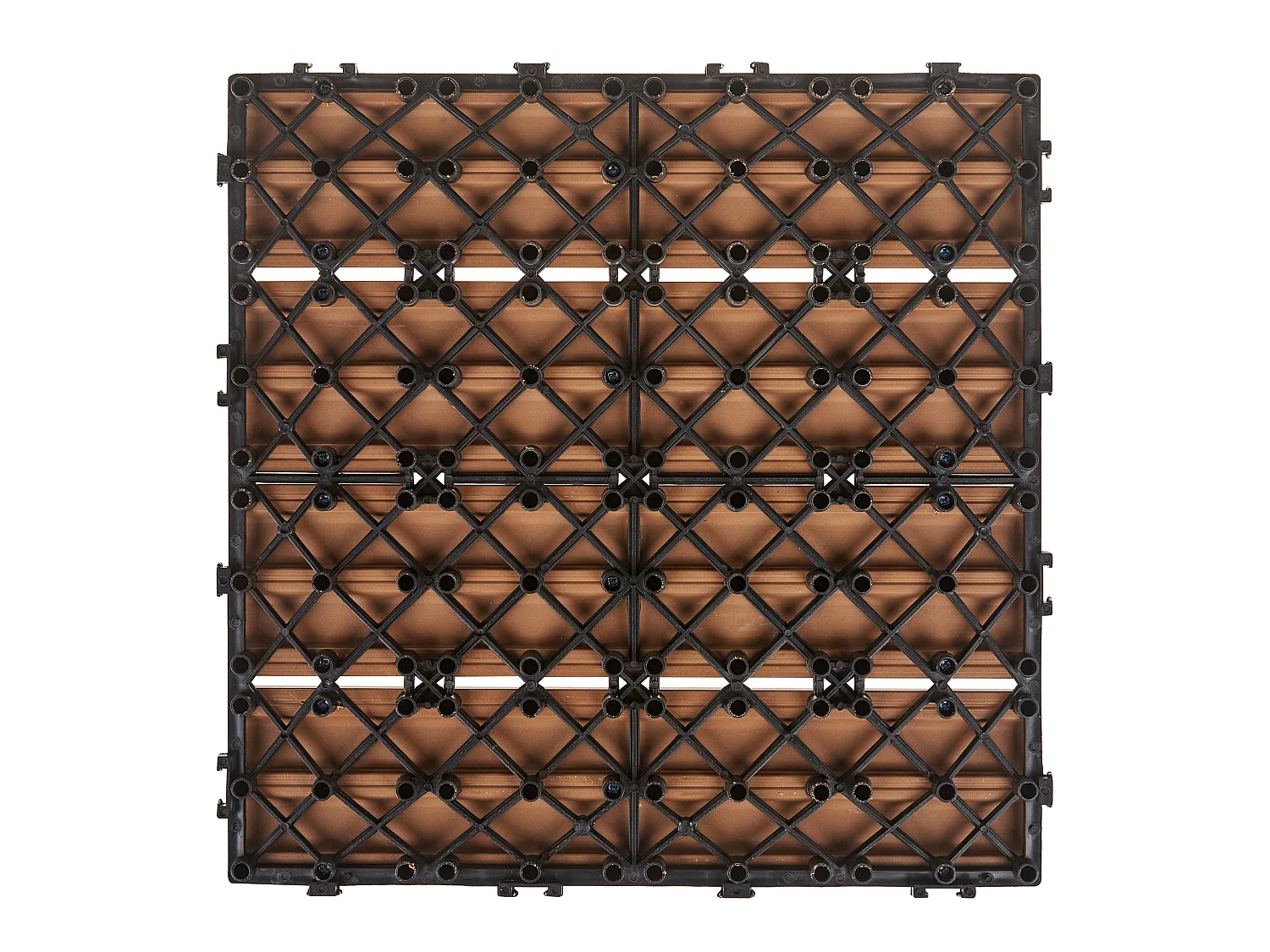 Suelo de exterior ATESSA Compuesto de madera y plástico (WPC) Marrón claro