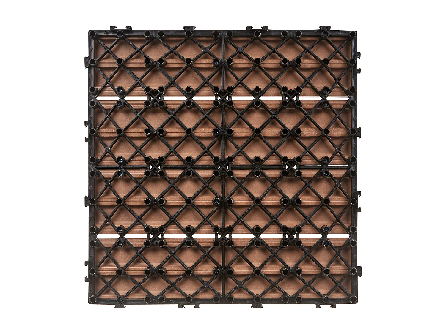 Caillebotis ATELETA Composite bois-plastique (WPC) Marron clair