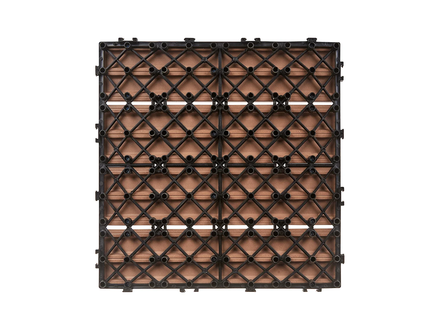 Suelo de exterior ATELETA Compuesto de madera y plástico (WPC) Marrón claro