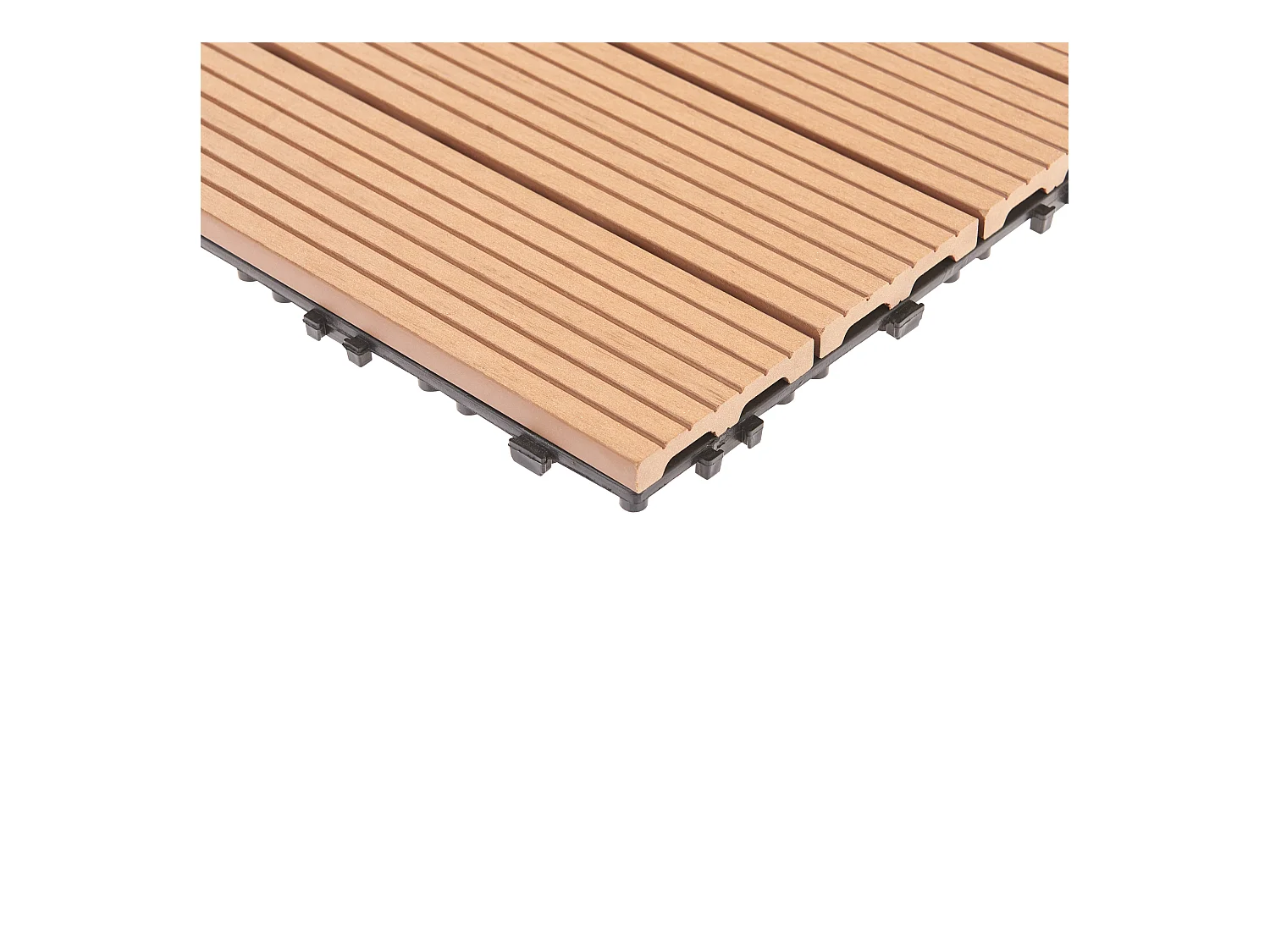 Suelo de exterior ATELETA Compuesto de madera y plástico (WPC) Marrón claro