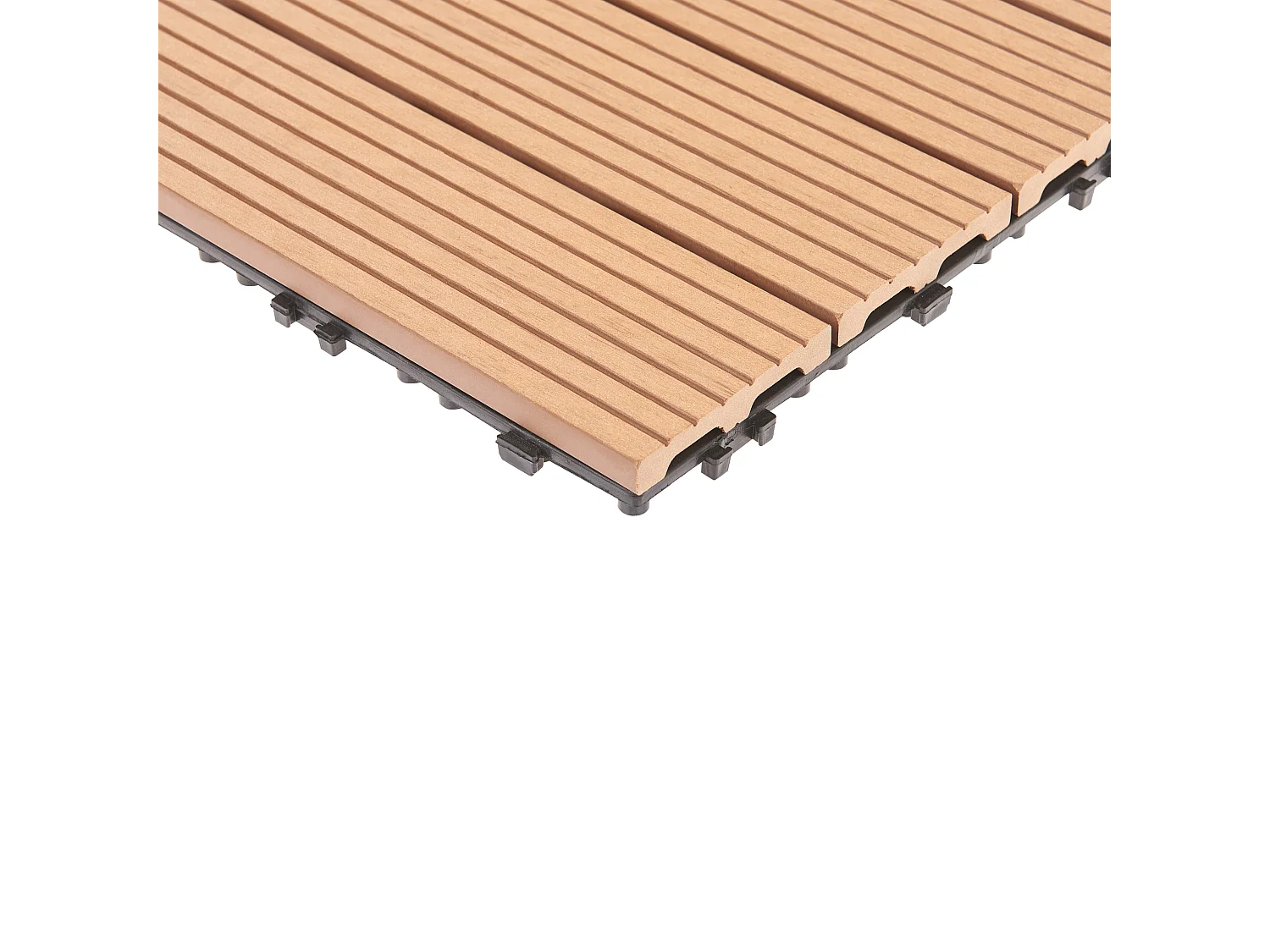 Caillebotis ATELETA Composite bois-plastique (WPC) Marron clair