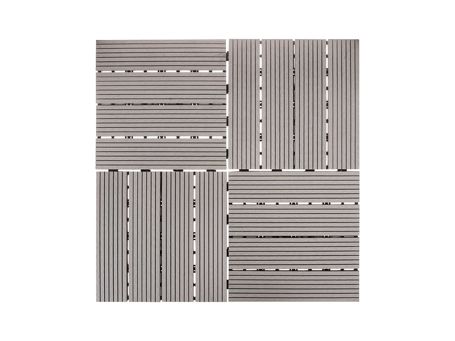 Suelo de exterior ATELETA Compuesto de madera y plástico (WPC) Gris