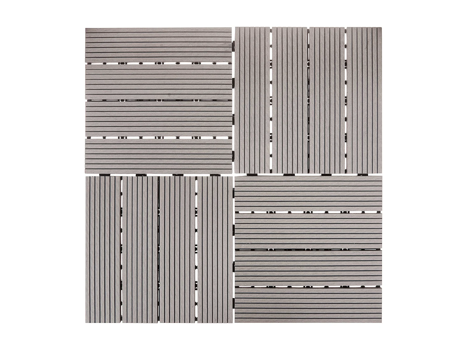 Caillebotis ATELETA Composite bois-plastique (WPC) Gris