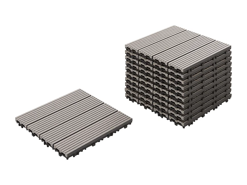 Caillebotis ATELETA Composite bois-plastique (WPC) Gris