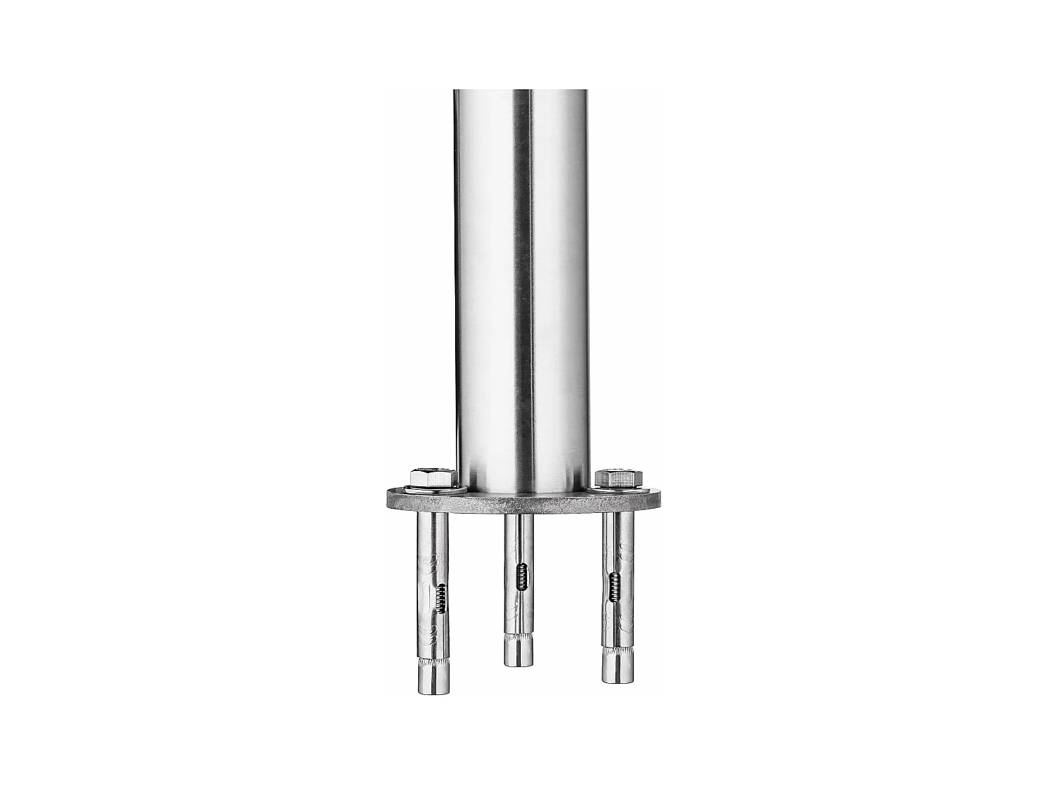 200cm 201 RVS leuning met 3 dwarsbalken voor binnen- en buitengebruik