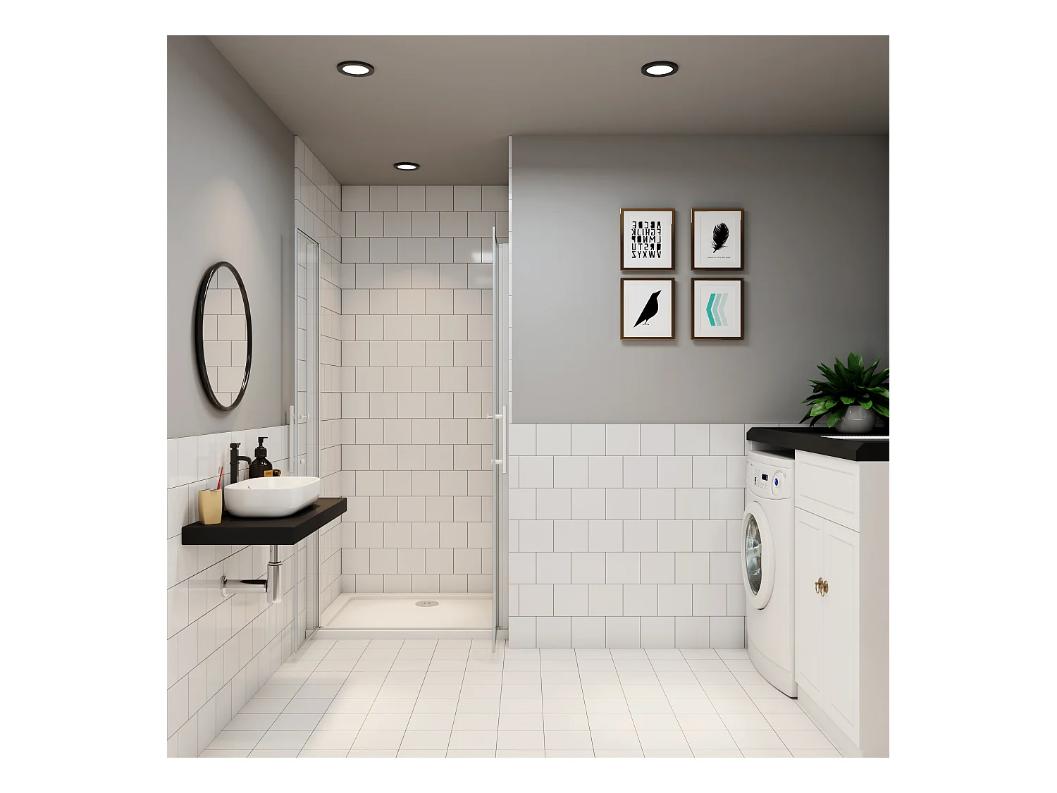 AICA Porte de Douche Battante 90x180cm, en Verre Trempé Anticalcaire 5mm, porte de douche pivotante à 180° avec Profilé Blanc, Installation en Niche