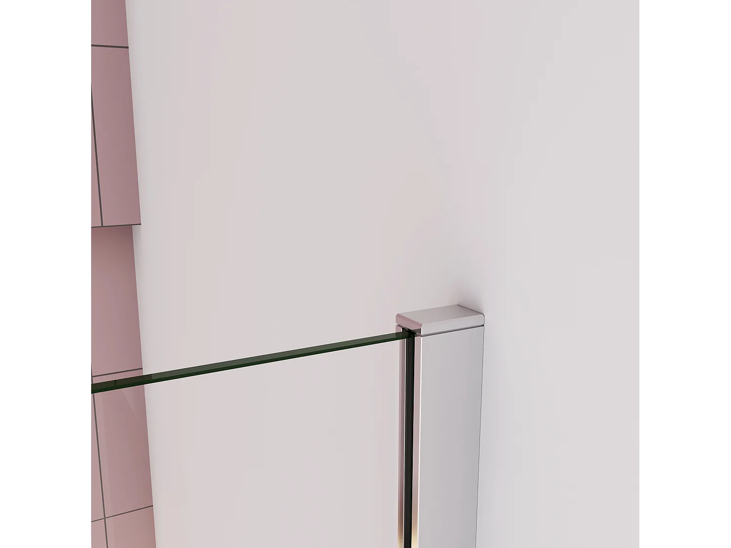 AICA paroi de douche à l'italienne fixe 130x200cm,style atelier,Profilé en aluminium chromé,en 8mm verre anticalcaire,sans receveur