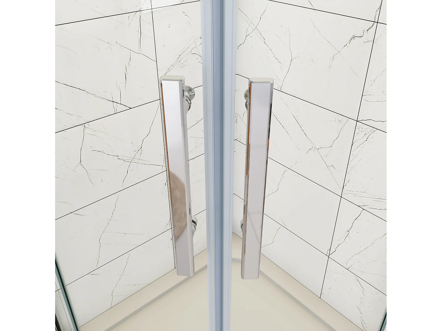 AICA Cabine de douche en quart de cercle chromé 90x90x195cm,Cabine de douche intégrale d'angle,porte de douche pivotante