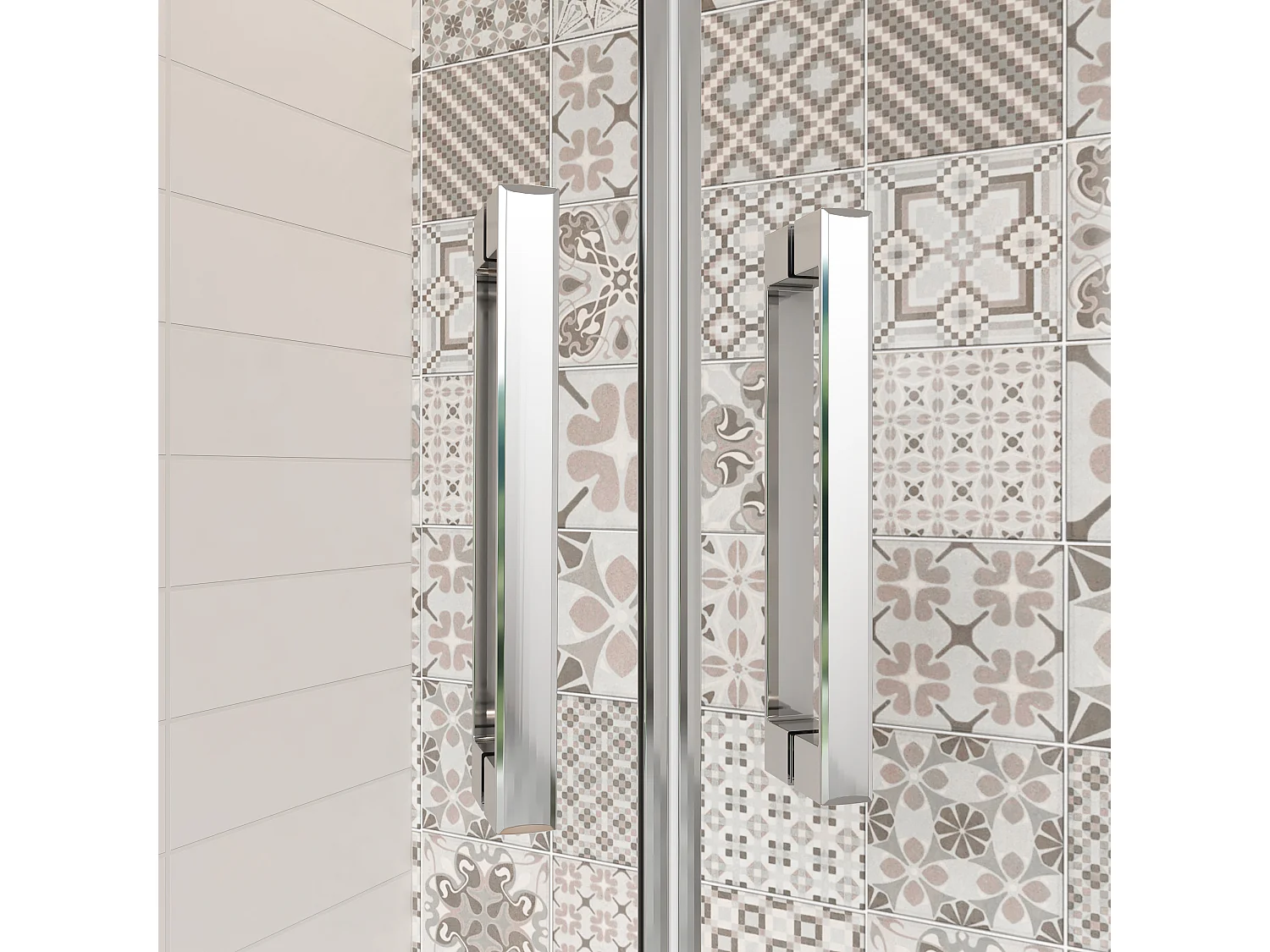 AICA Cabine de Douche Quart de Cercle 90x90x195 cm,Portes Pivotantes 180°, Verre Sécurisé 6 mm