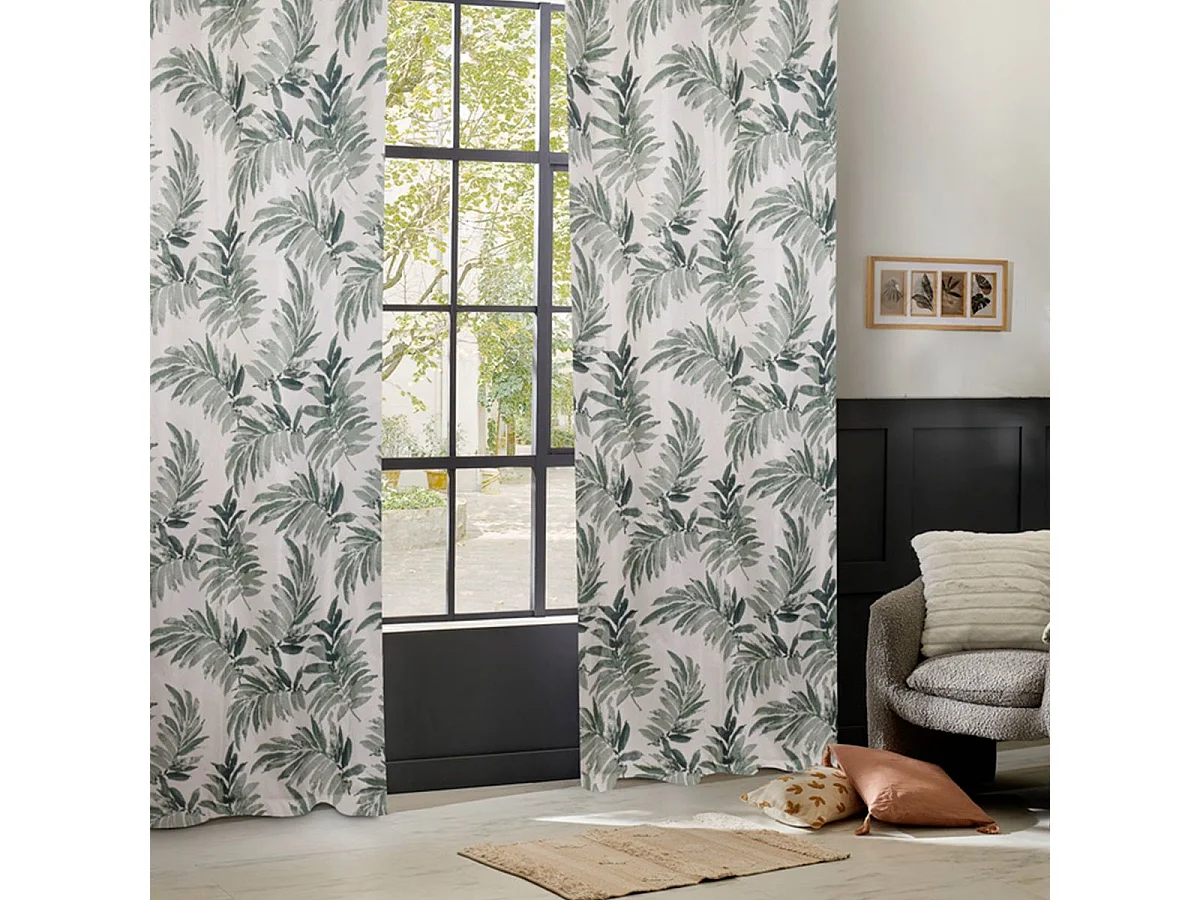 Rideau Occultant à Œillets "Elena" 135x260cm Vert