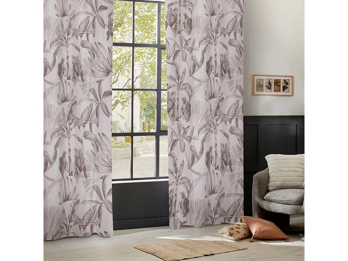 Rideau Occultant à Œillets "Elena" 135x260cm Beige Lin