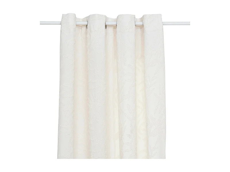 Rideau à Œillets Tufté "Willow" 135x260cm Ivoire