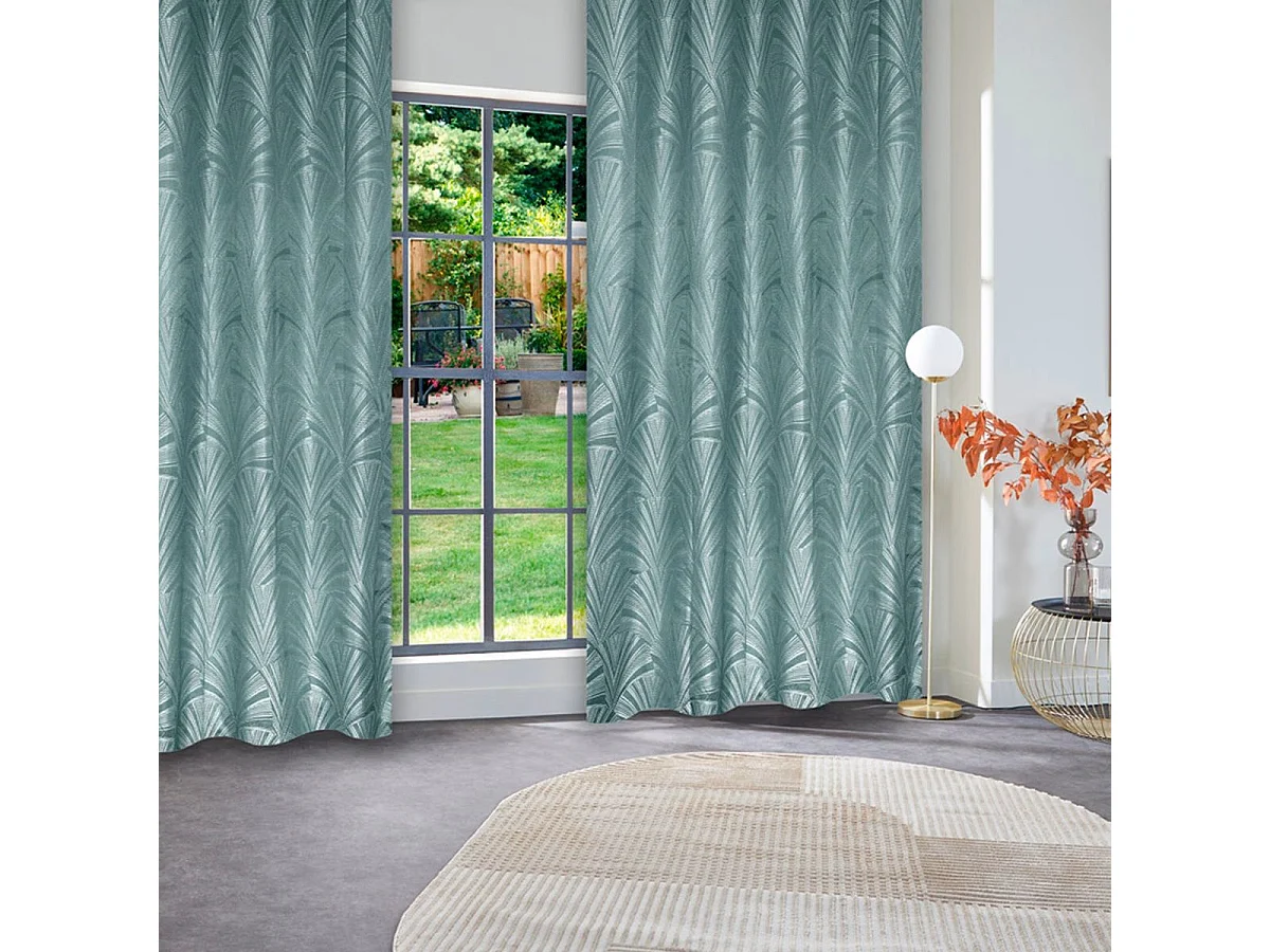 Rideau Occultant à Œillets "Effie" 140x260cm Bleu Clair