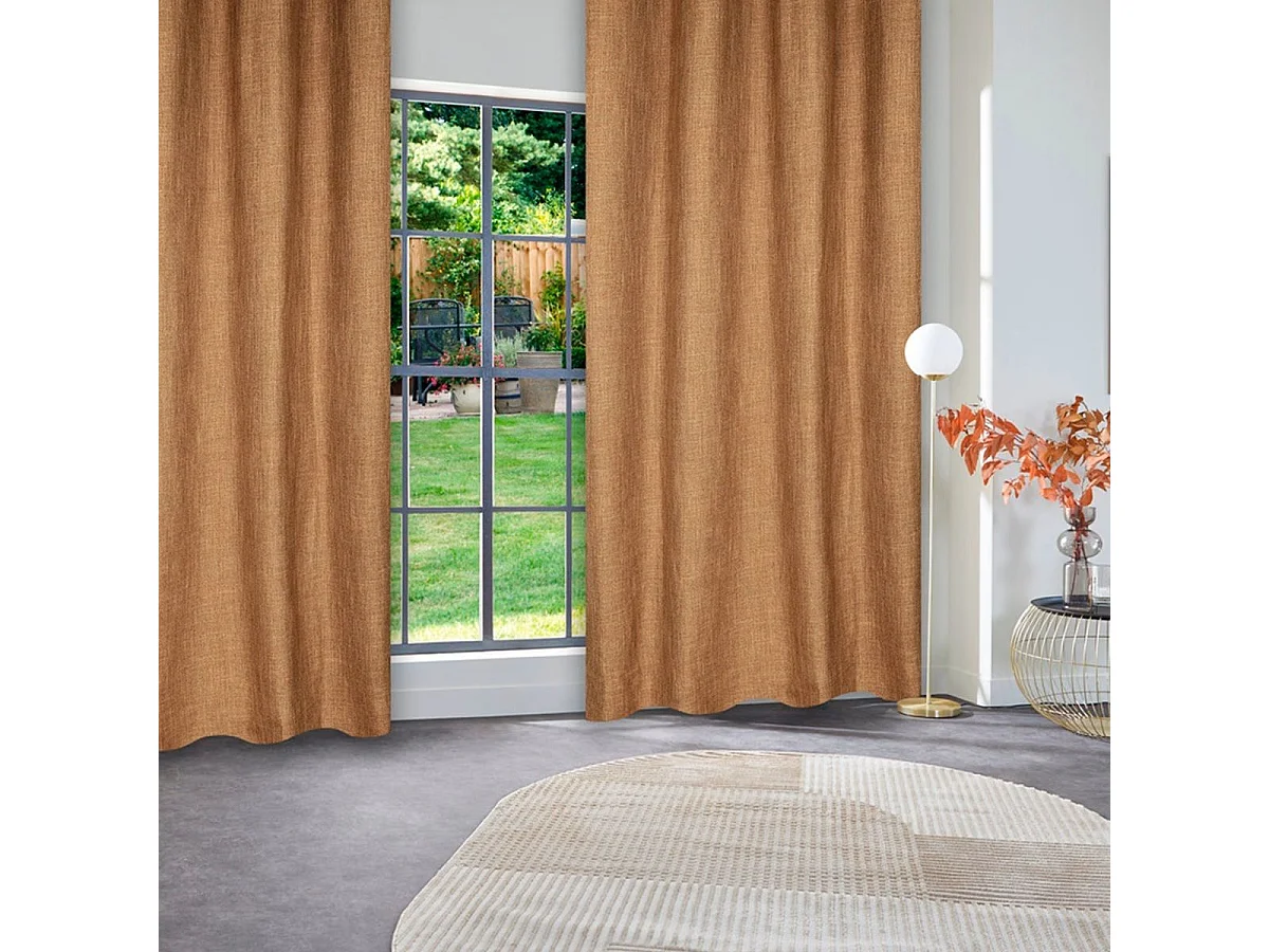 Rideau à Œillets "Clem" 140x260cm Cannelle