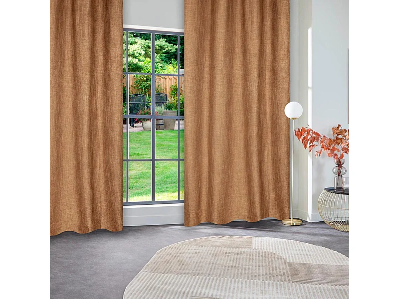 Rideau à Œillets "Clem" 140x260cm Cannelle