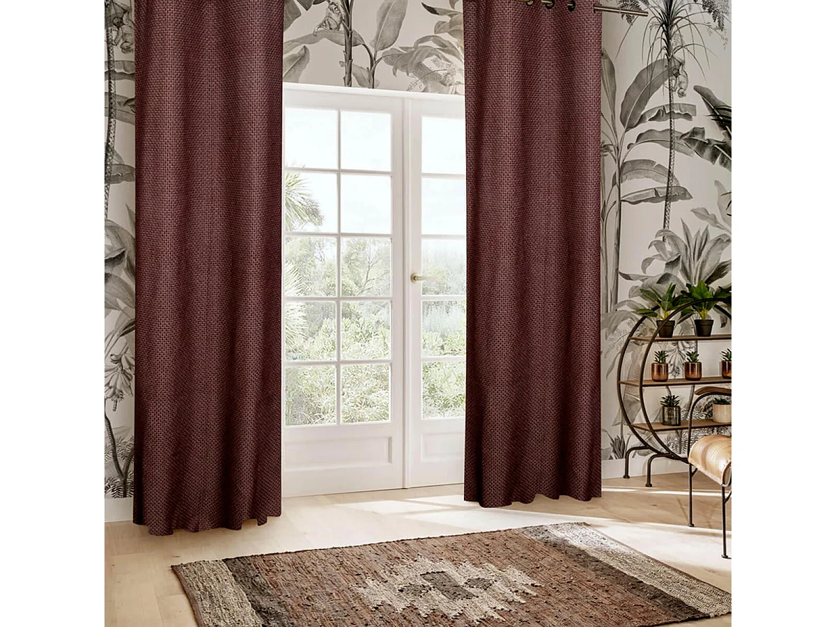 Rideau Maille à Œillets "Wild" 140x260cm Marron Tonka